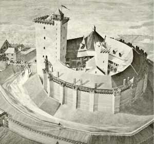 Reconstitution du ch&acirc;teau de Montaner.