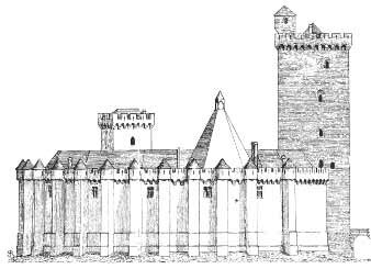 Reconstitution du ch&acirc;teau de Montaner.